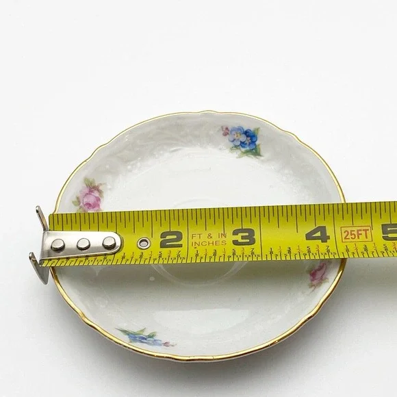 Schumann Arzberg Germany Demitasse Small Child Cup Saucer Set Rose Forget Me Not - Picture 11 of 13